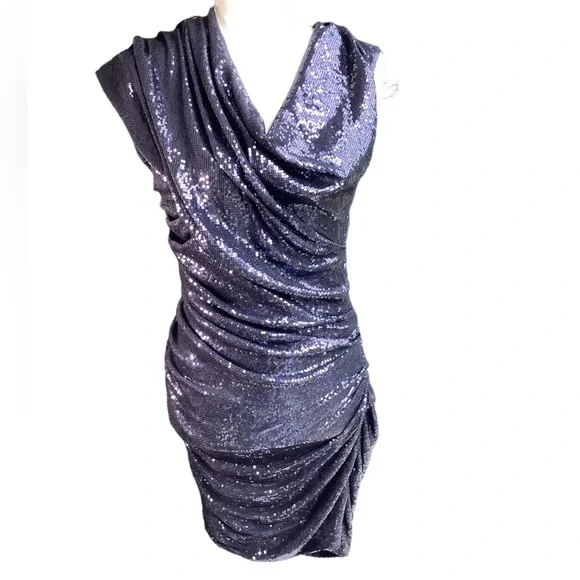 princess polly baby blue dress Windsor Phoebe Formal Sequin Cowl Neck Long Dress main image 1